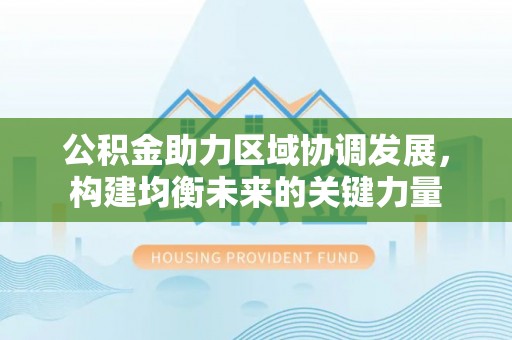 碾子山公积金助力区域协调发展，构建均衡未来的关键力量
