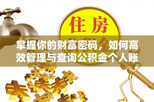 碾子山掌握你的财富密码，如何高效管理与查询公积金个人账户信息